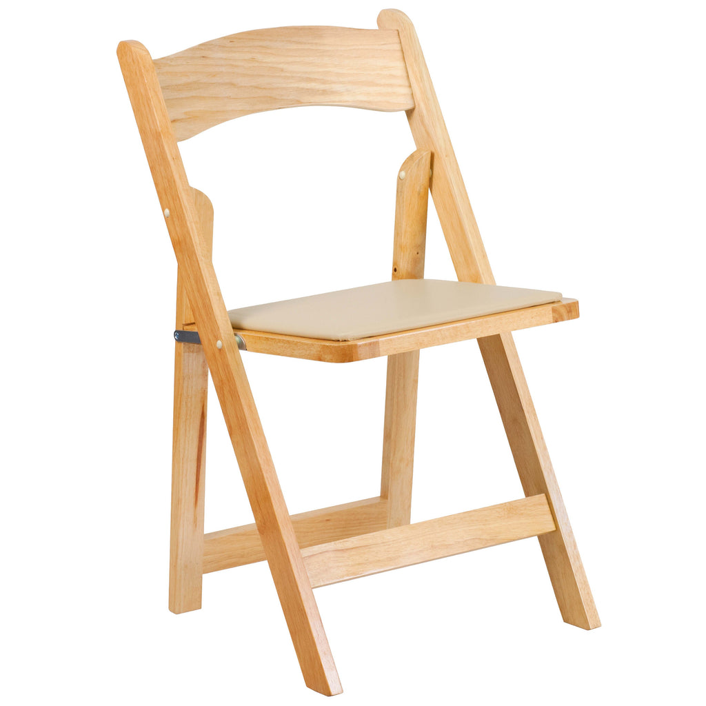 Series Wood Folding Chair with Vinyl Padded Seat