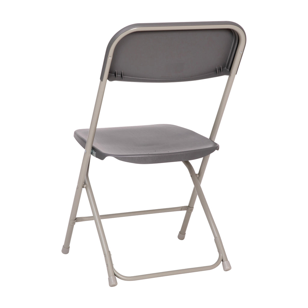 Big and Tall Commercial Folding Chair - Extra Wide 650LB. Capacity - Durable Plastic - 4-Pack