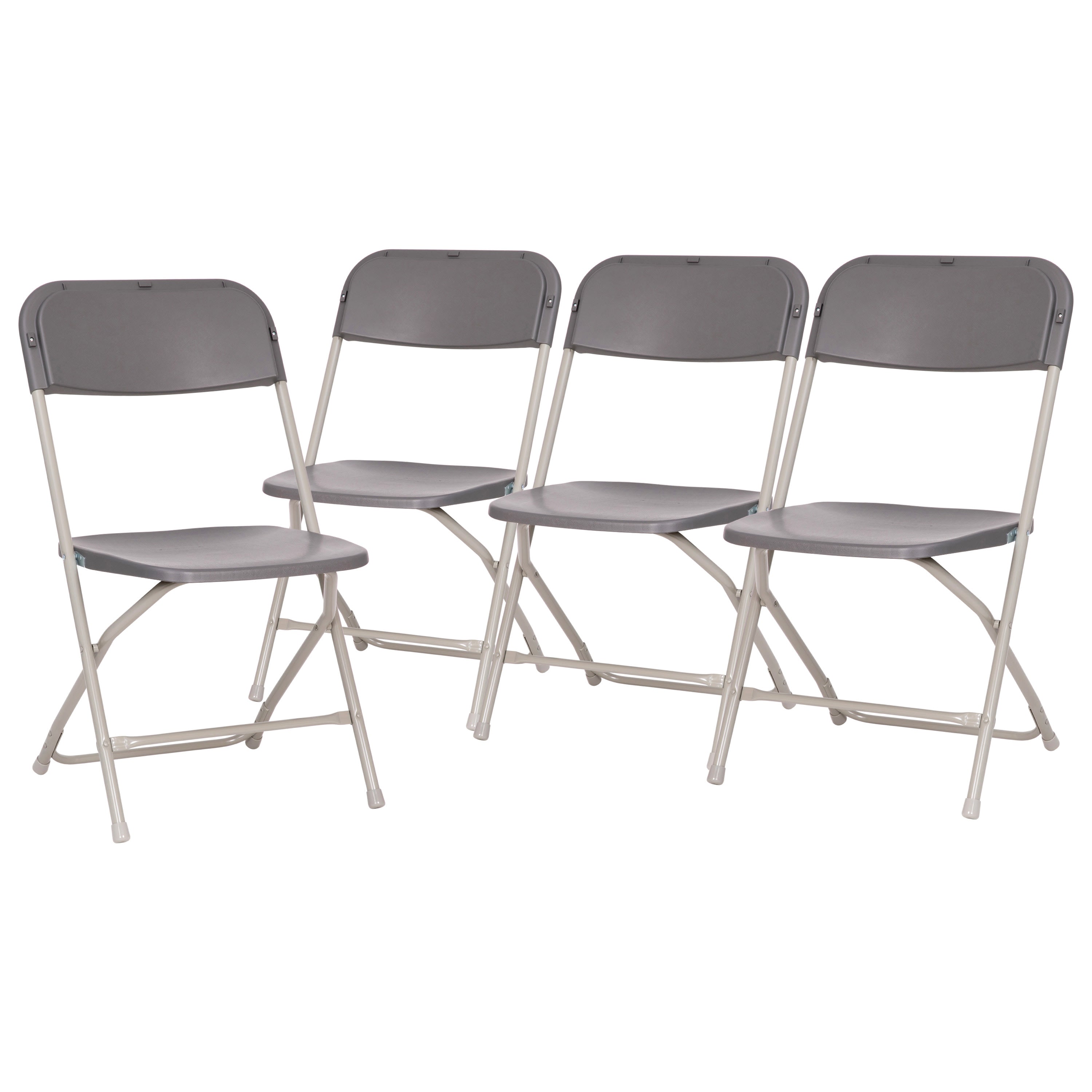 Big and Tall Commercial Folding Chair - Extra Wide 650LB. Capacity - Durable Plastic - 4-Pack