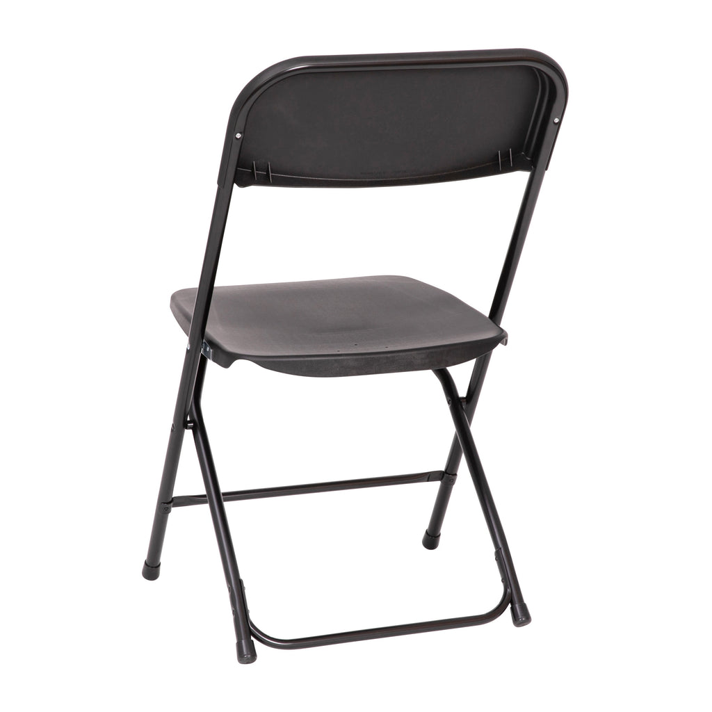 Big and Tall Commercial Folding Chair - Extra Wide 650LB. Capacity - Durable Plastic - 4-Pack