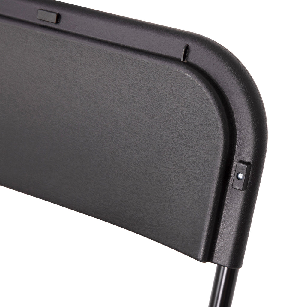 Big and Tall Commercial Folding Chair - Extra Wide 650LB. Capacity - Durable Plastic - 4-Pack