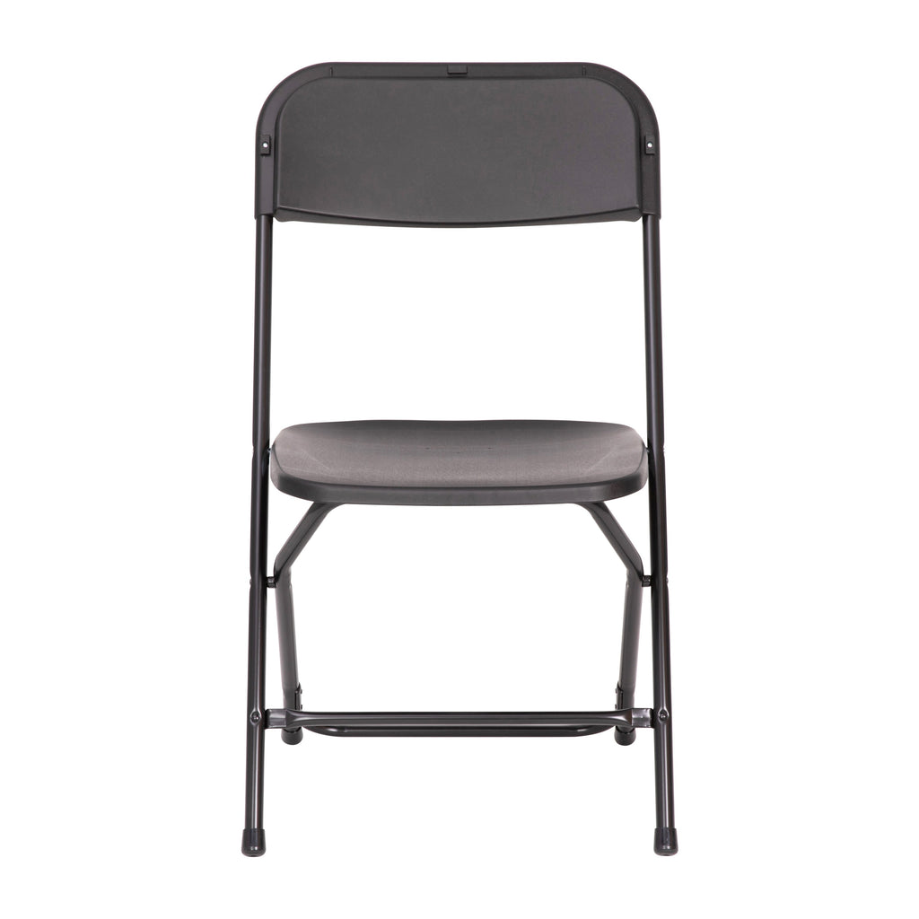 Big and Tall Commercial Folding Chair - Extra Wide 650LB. Capacity - Durable Plastic - 4-Pack