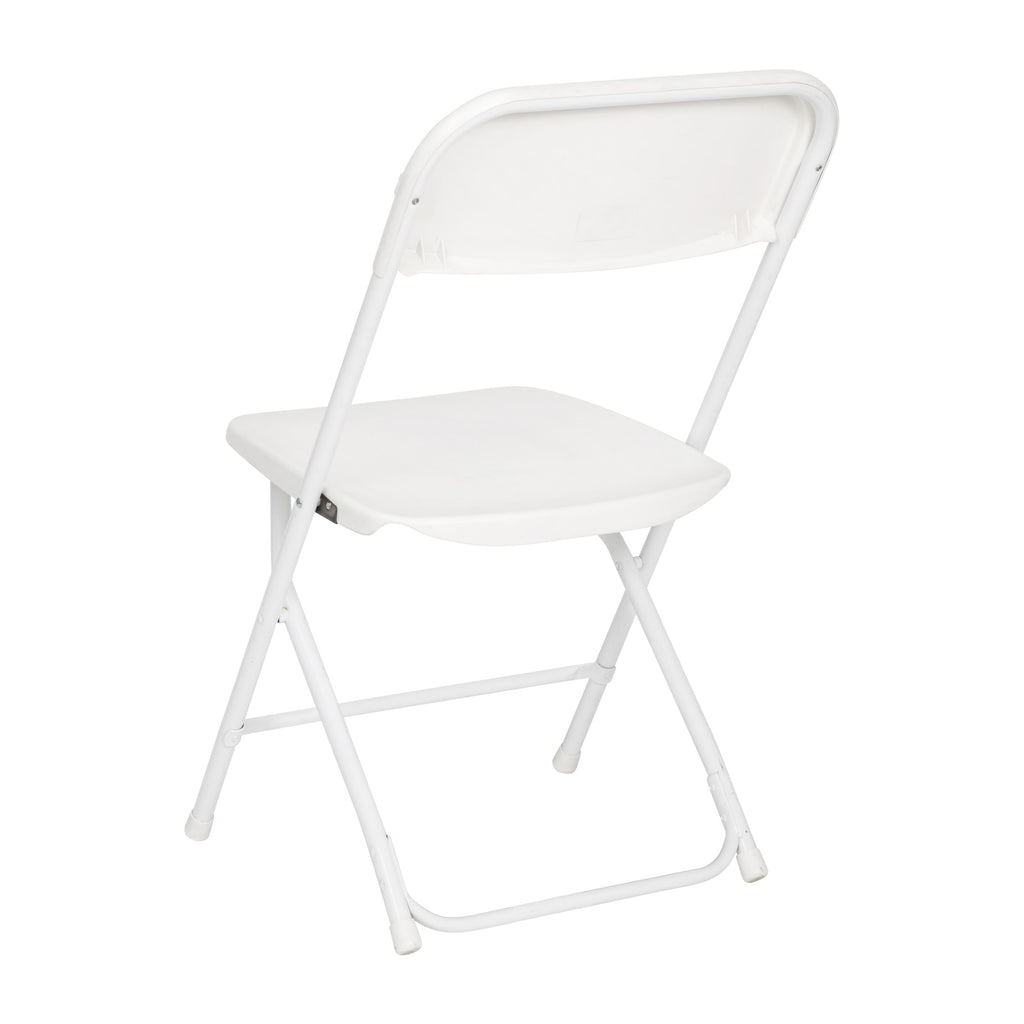 Big and Tall Commercial Folding Chair - Extra Wide 650LB. Capacity - Durable Plastic - 4-Pack