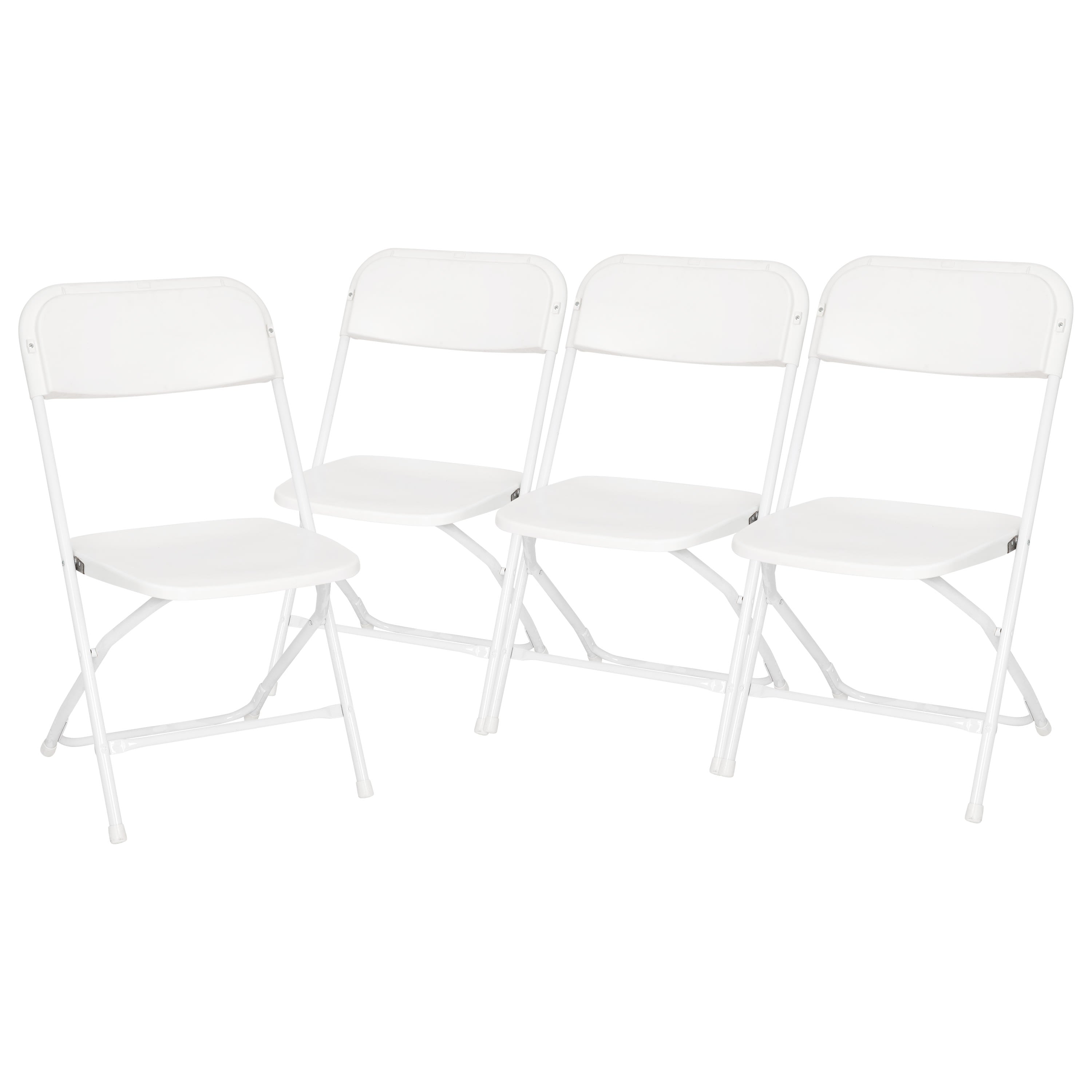 Big and Tall Commercial Folding Chair - Extra Wide 650LB. Capacity - Durable Plastic - 4-Pack