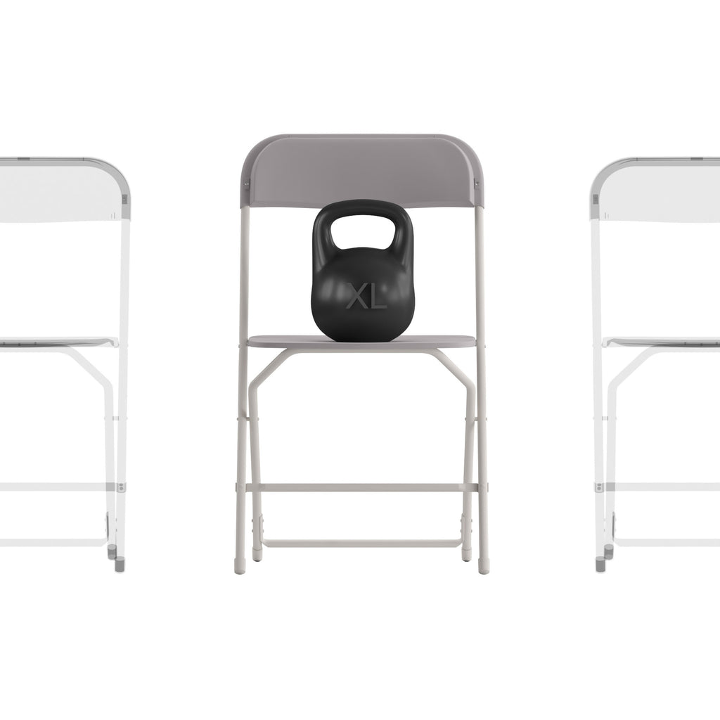 Big and Tall Commercial Folding Chair - Extra Wide 650LB. Capacity - Durable Plastic
