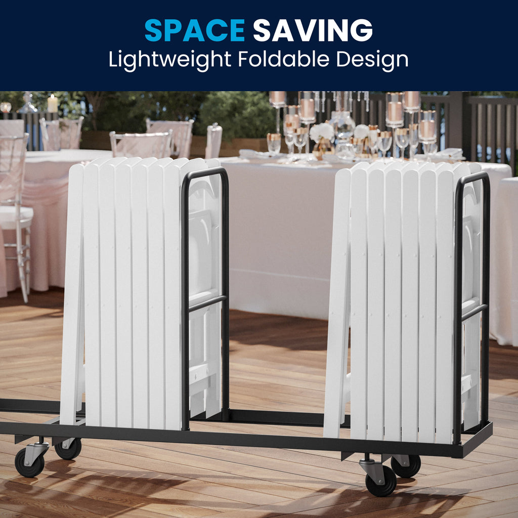 Big and Tall Commercial Folding Chair - Extra Wide 650LB. Capacity - Durable Plastic