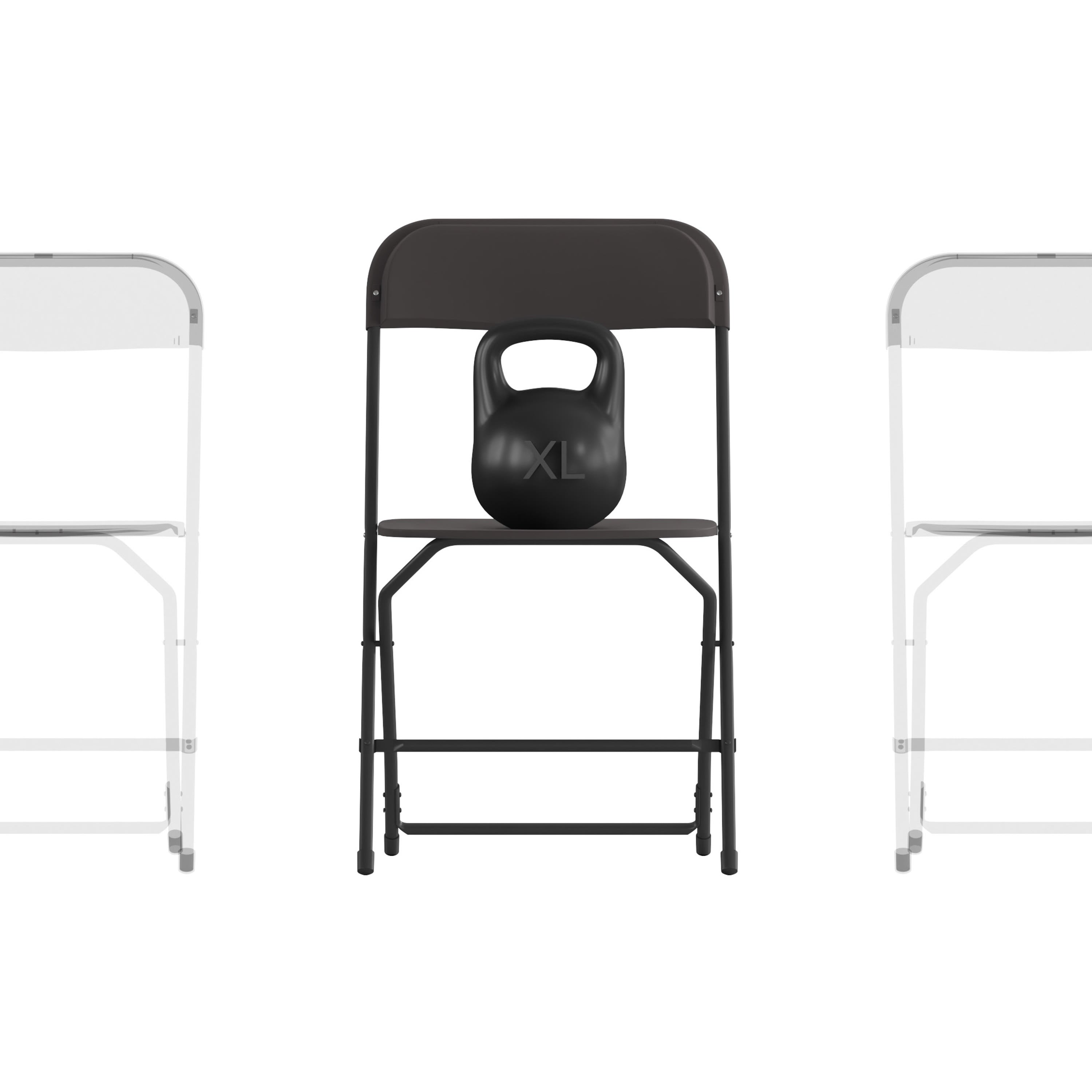 Big and Tall Commercial Folding Chair - Extra Wide 650LB. Capacity - Durable Plastic