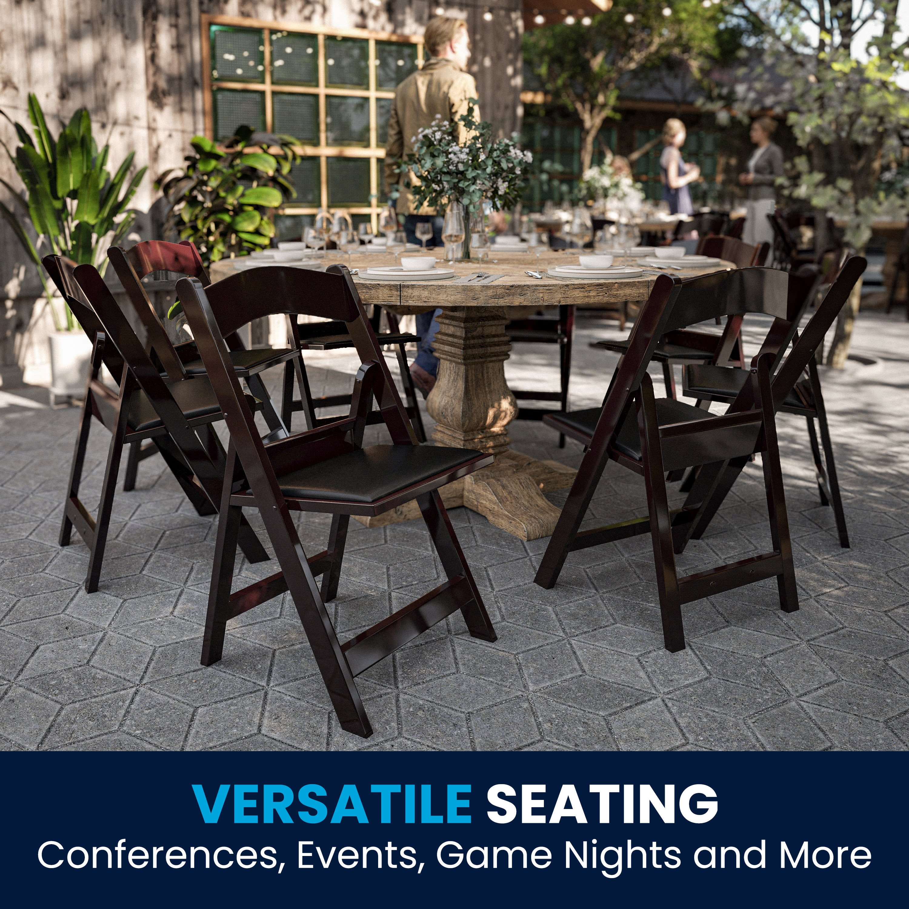 Folding Chair - Stackable Resin – 800LB Weight Capacity Event Chair