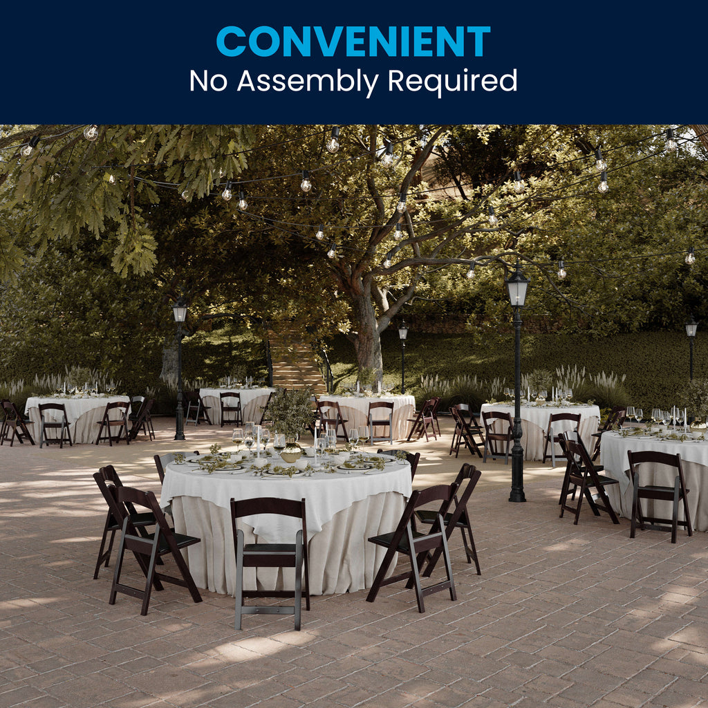 Folding Chair - Stackable Resin – 800LB Weight Capacity Event Chair