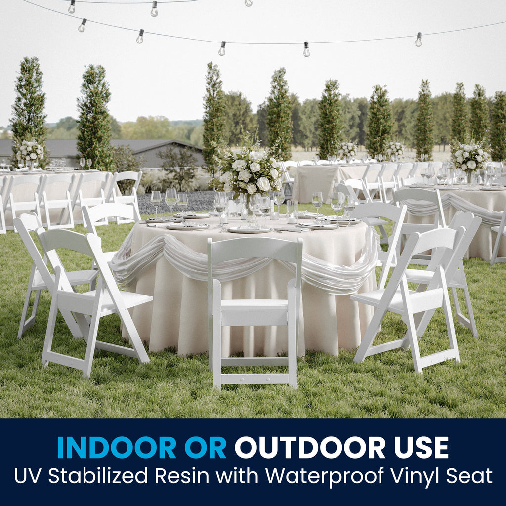 Folding Chair - Stackable Resin – 800LB Weight Capacity Event Chair