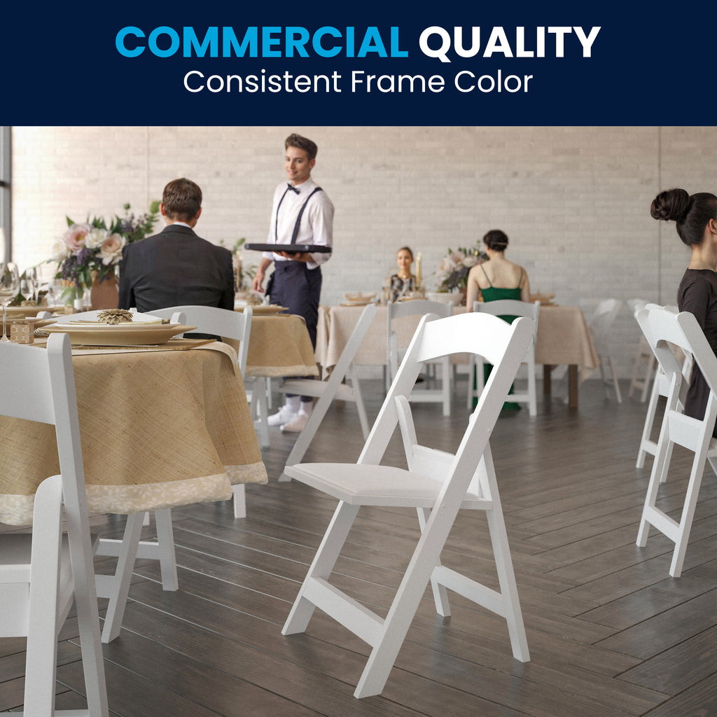 Folding Chair - Stackable Resin – 800LB Weight Capacity Event Chair