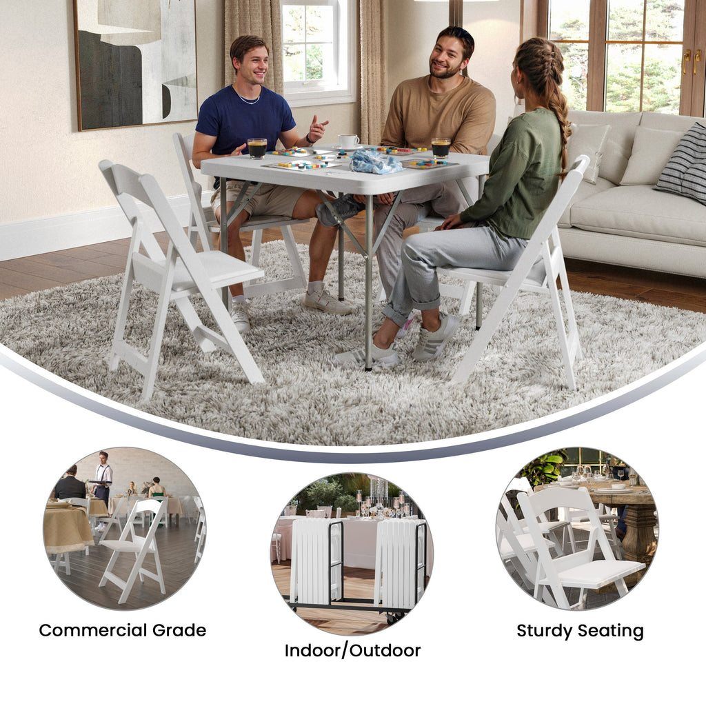 Folding Chair - Stackable Resin – 800LB Weight Capacity Event Chair