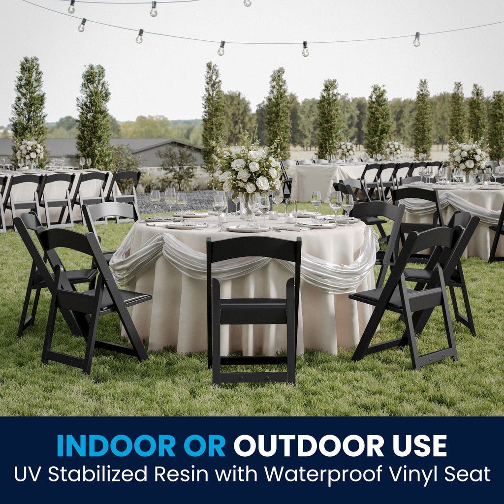 Folding Chair - Stackable Resin – 800LB Weight Capacity Event Chair