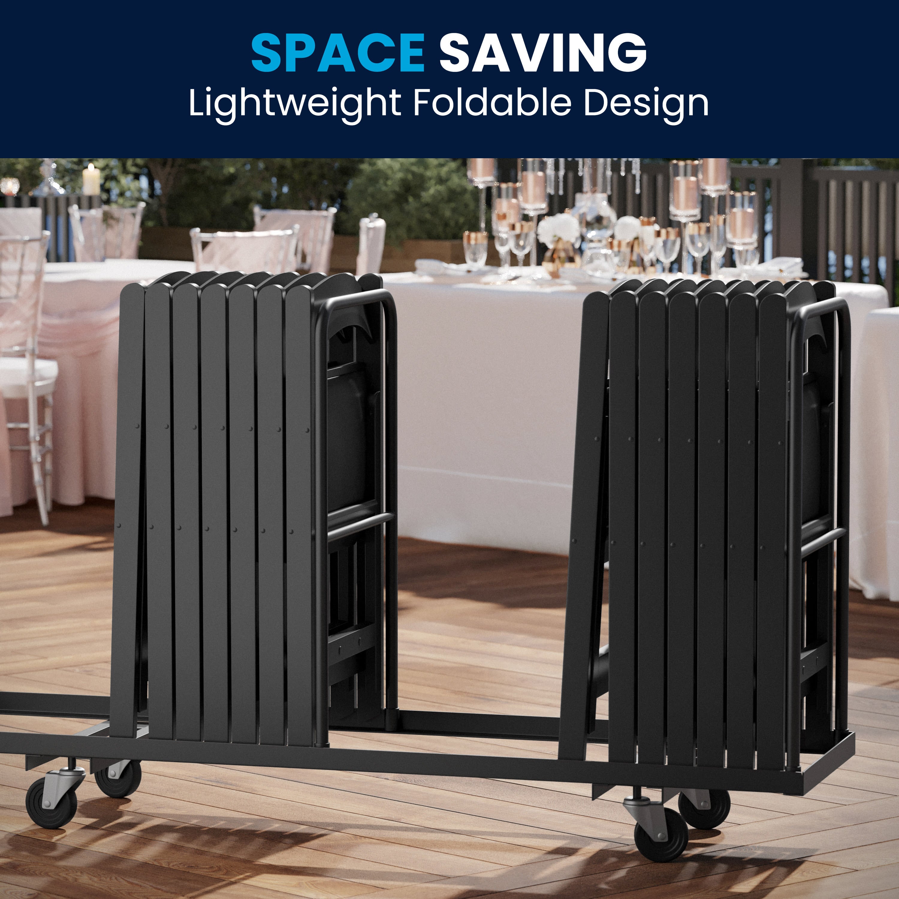 Folding Chair - Stackable Resin – 800LB Weight Capacity Event Chair