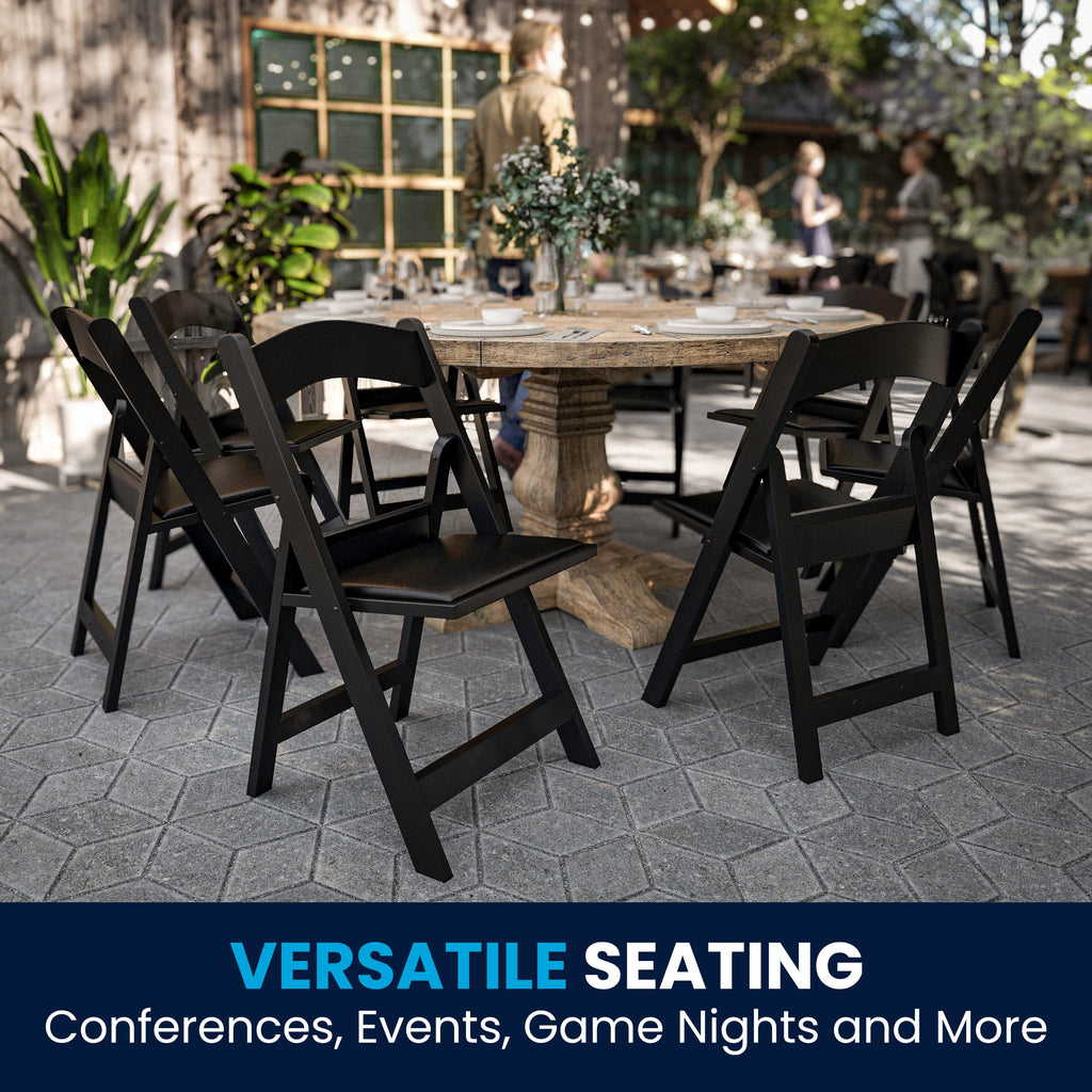 Folding Chair - Stackable Resin – 800LB Weight Capacity Event Chair