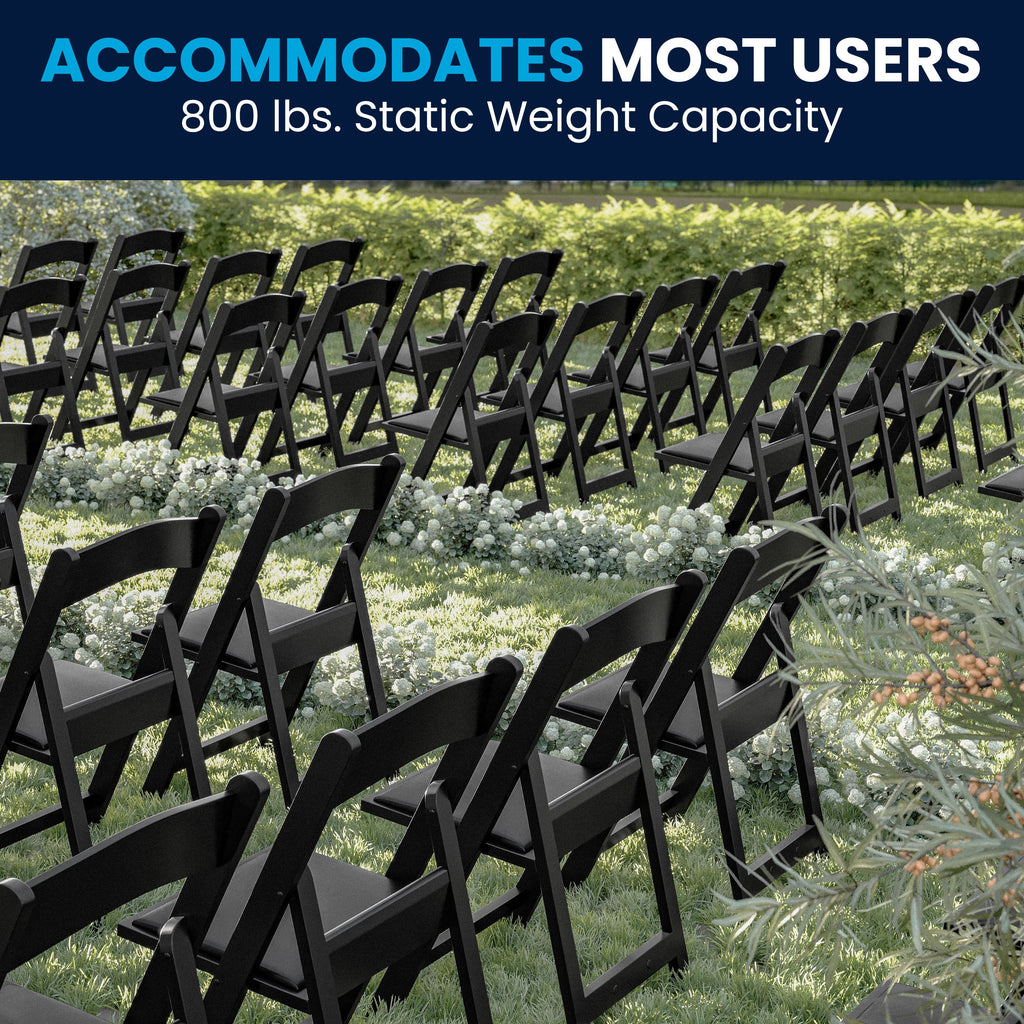 Folding Chair - Stackable Resin – 800LB Weight Capacity Event Chair