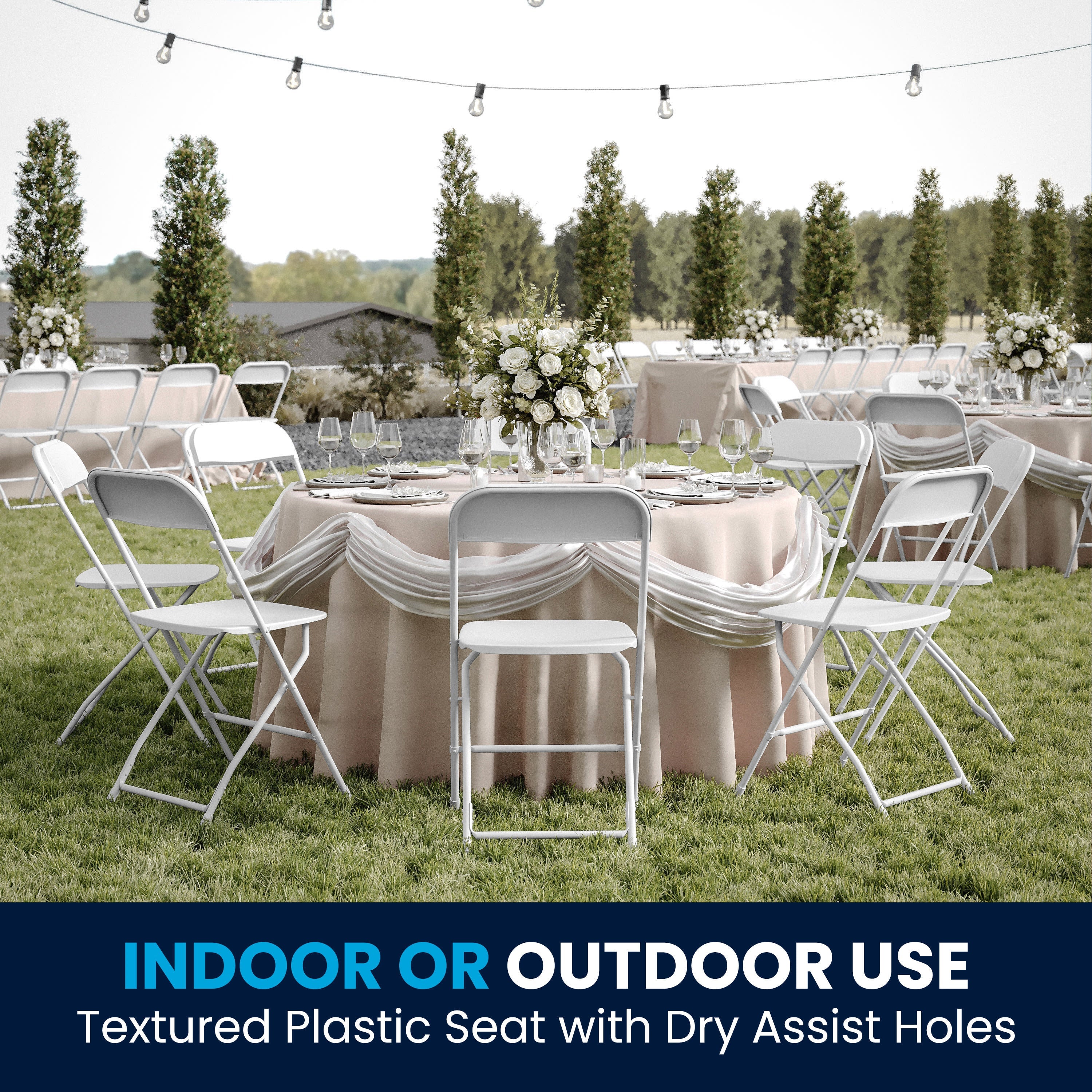 Series Plastic Folding Chair - 650LB Weight Capacity