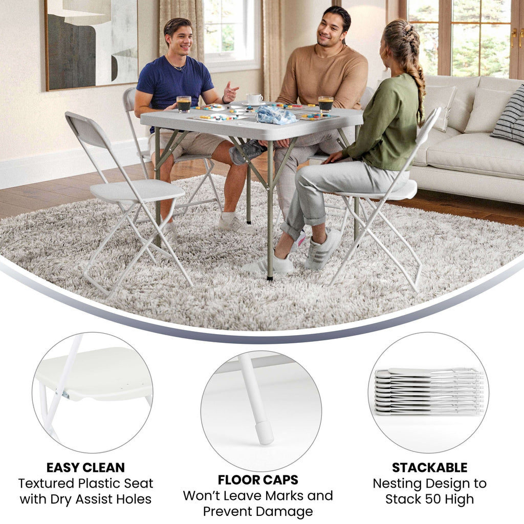 Series Plastic Folding Chair - 650LB Weight Capacity