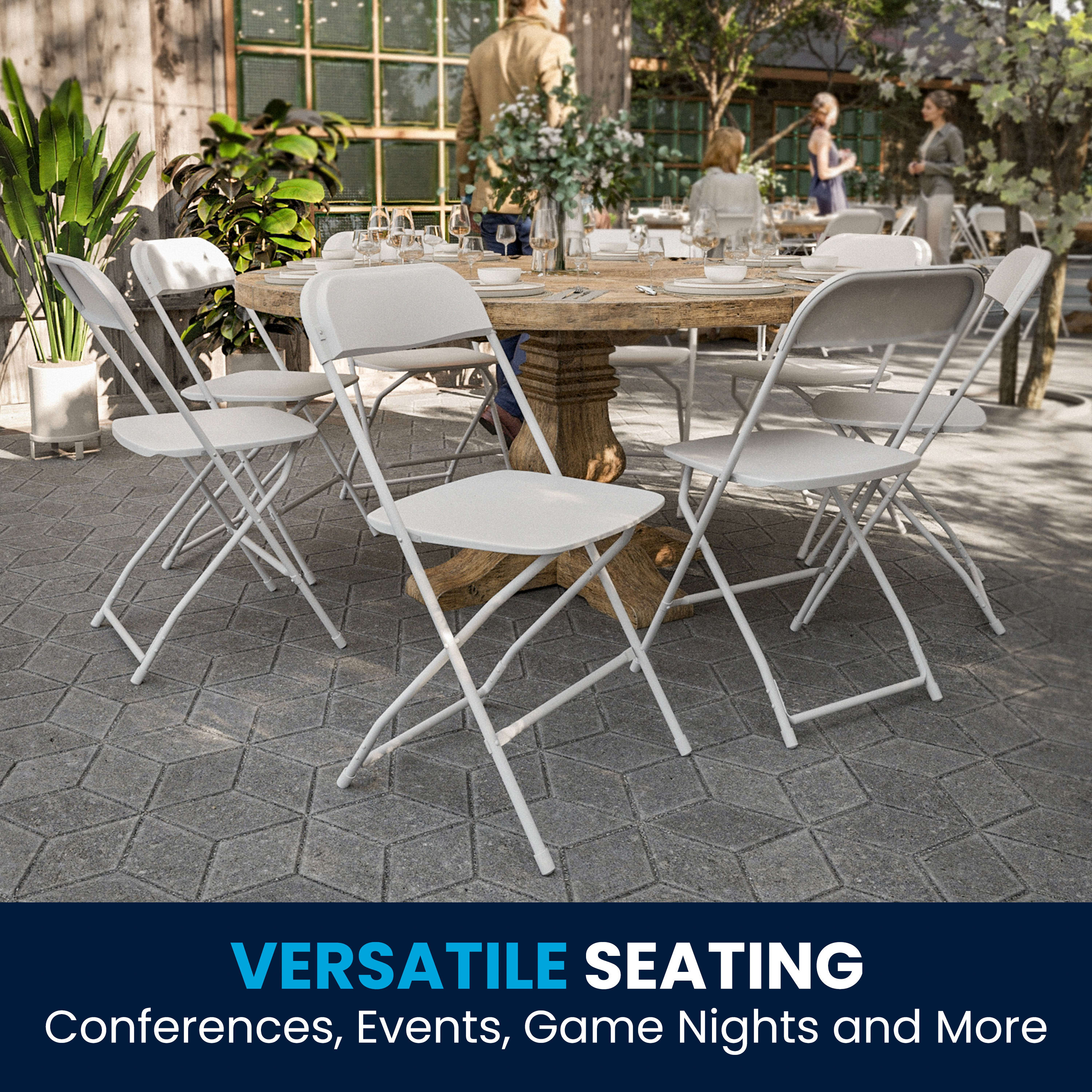 Series Plastic Folding Chair - 650LB Weight Capacity