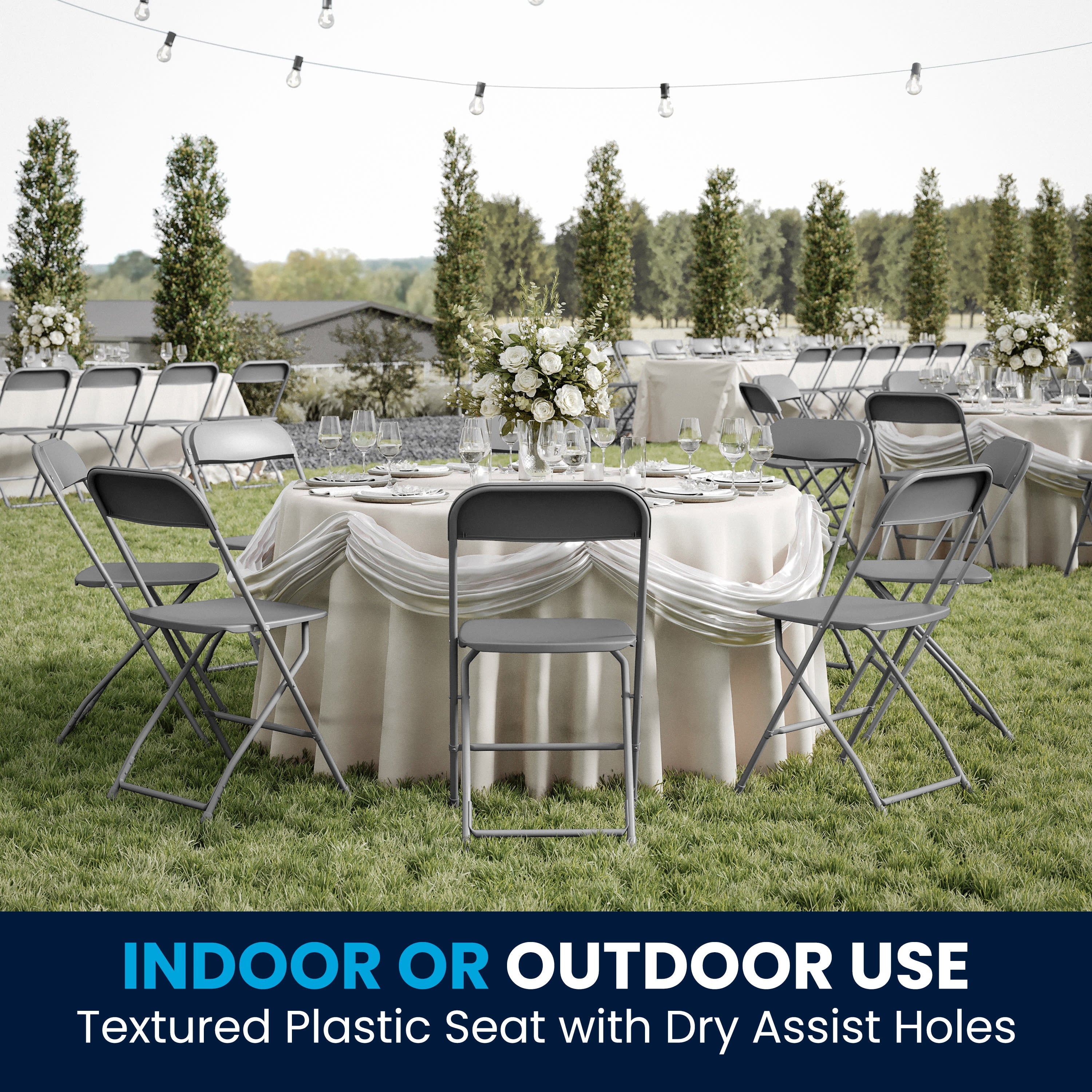 Series Plastic Folding Chair - 650LB Weight Capacity