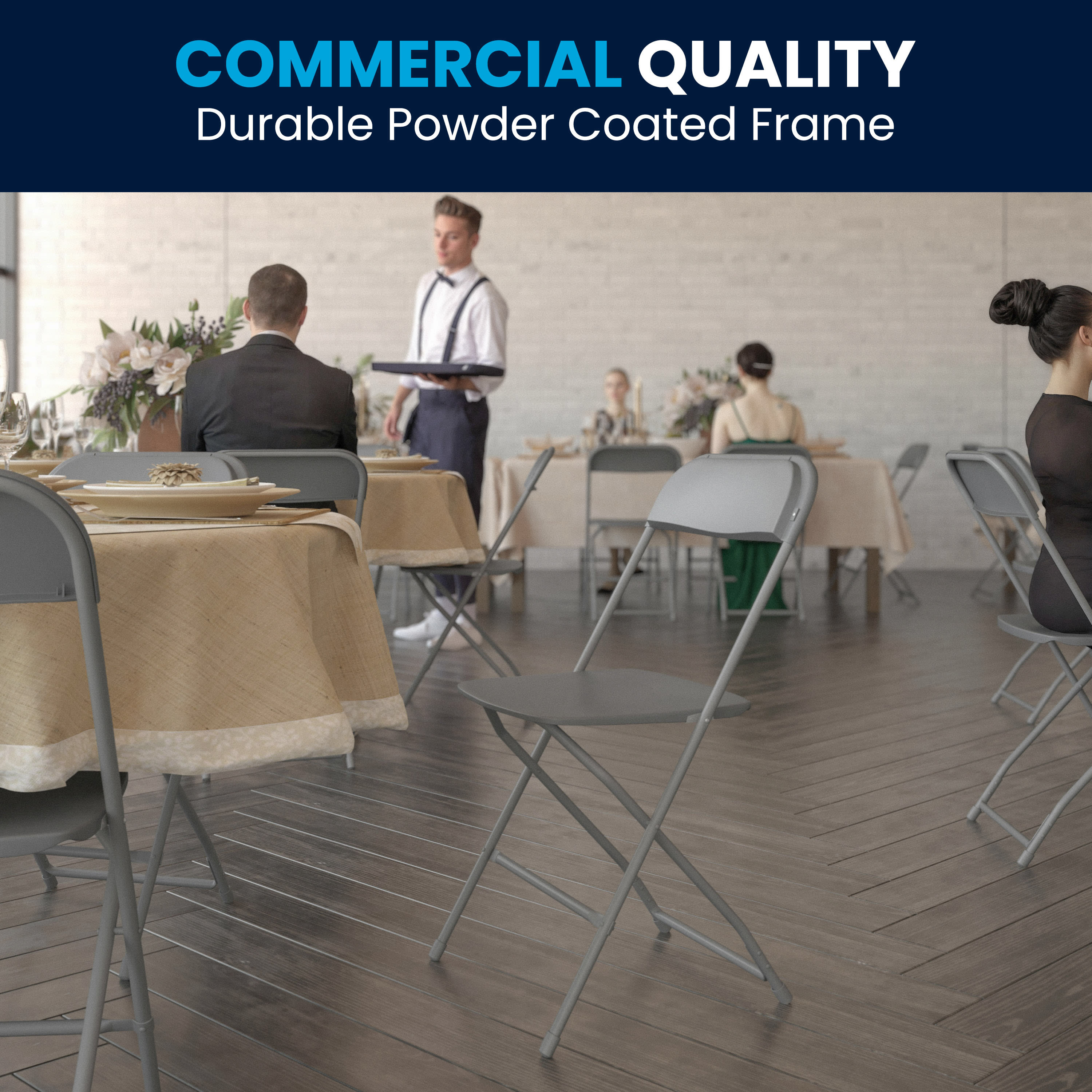 Series Plastic Folding Chair - 650LB Weight Capacity