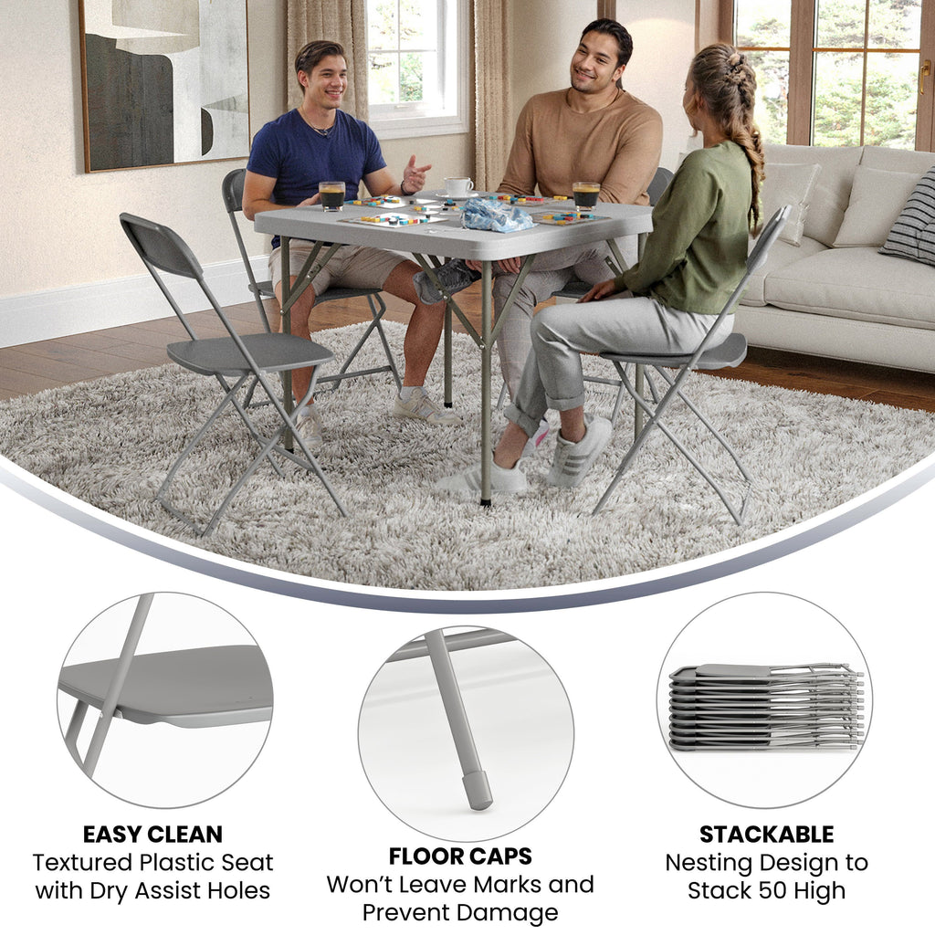 Series Plastic Folding Chair - 650LB Weight Capacity