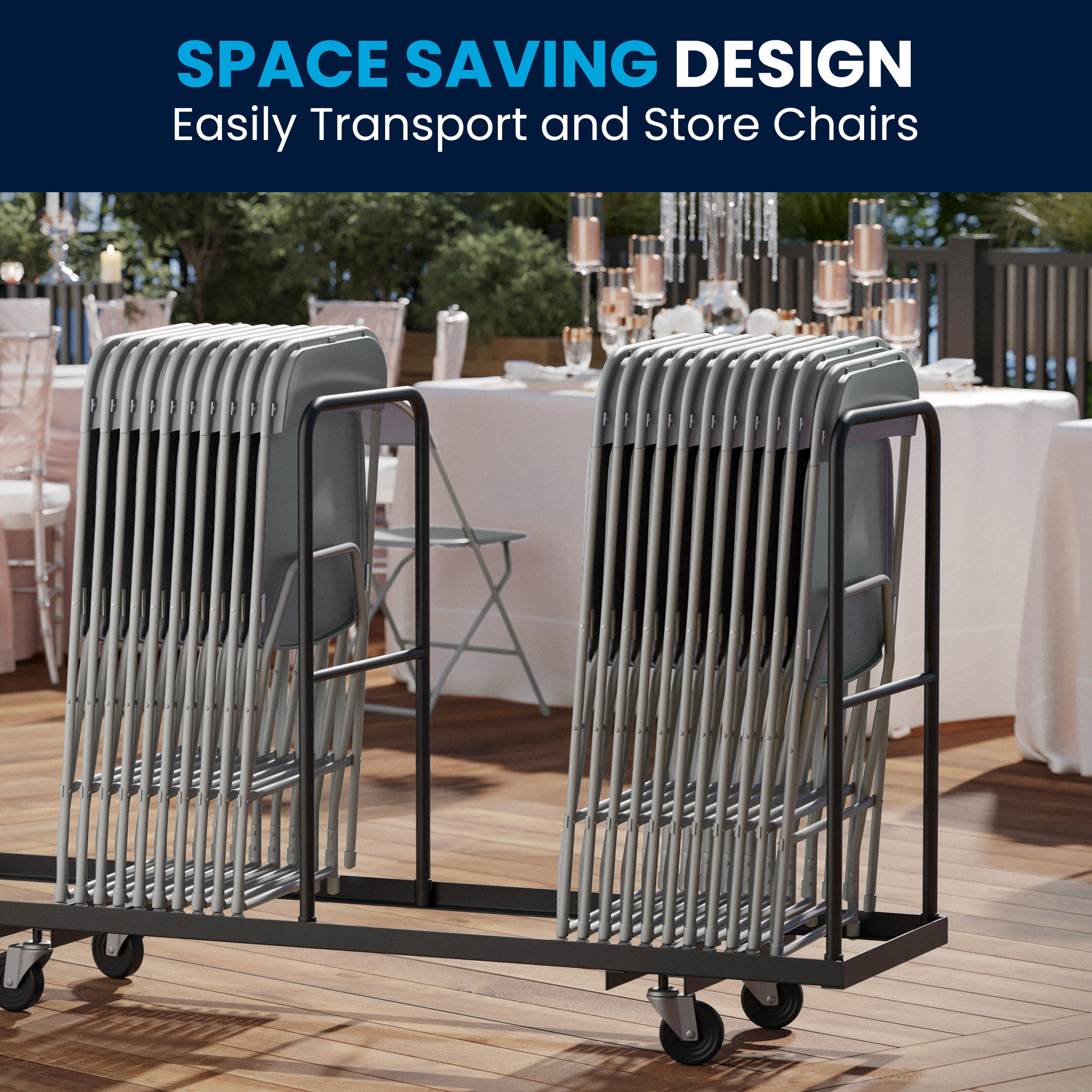 Series Plastic Folding Chair - 650LB Weight Capacity