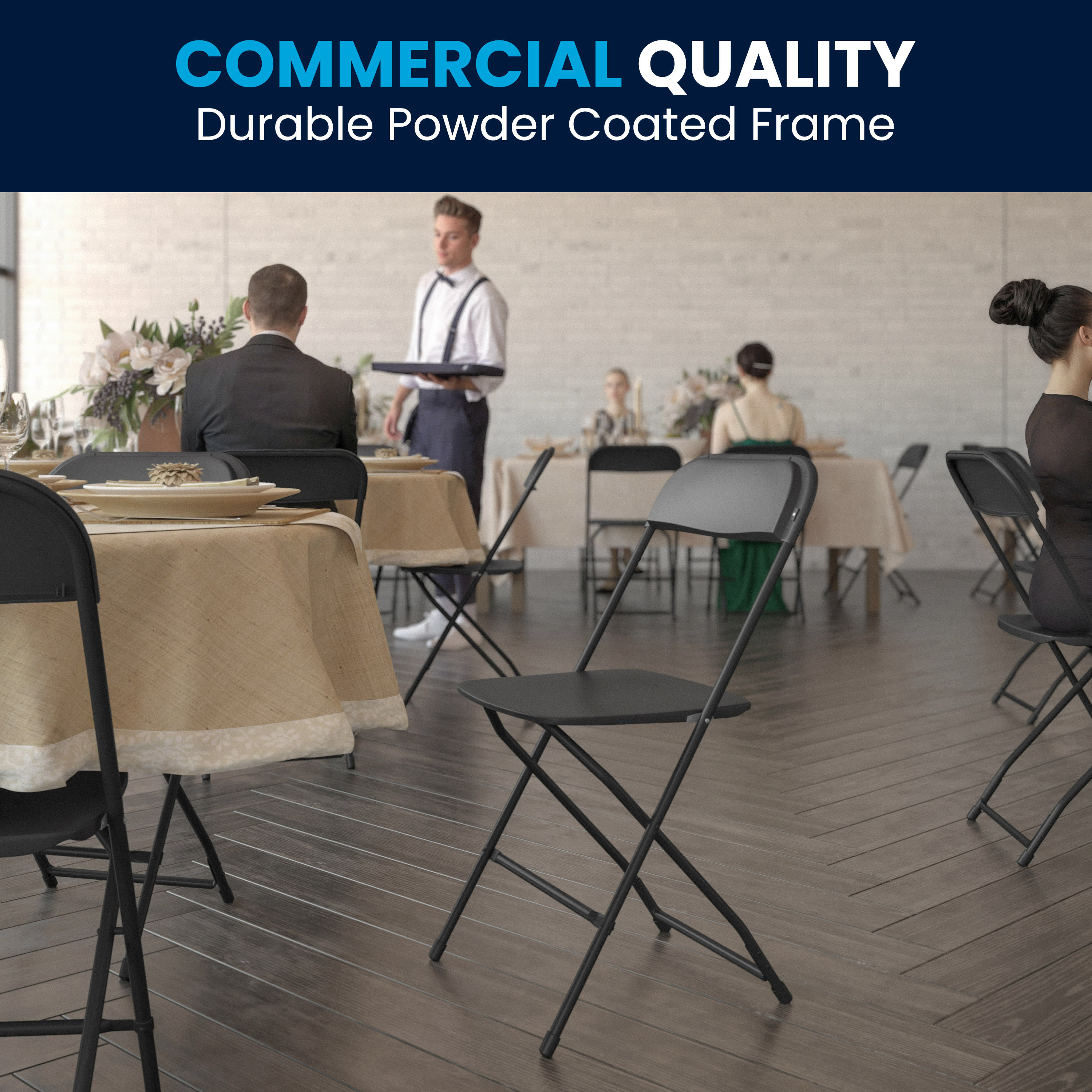 Series Plastic Folding Chair - 650LB Weight Capacity