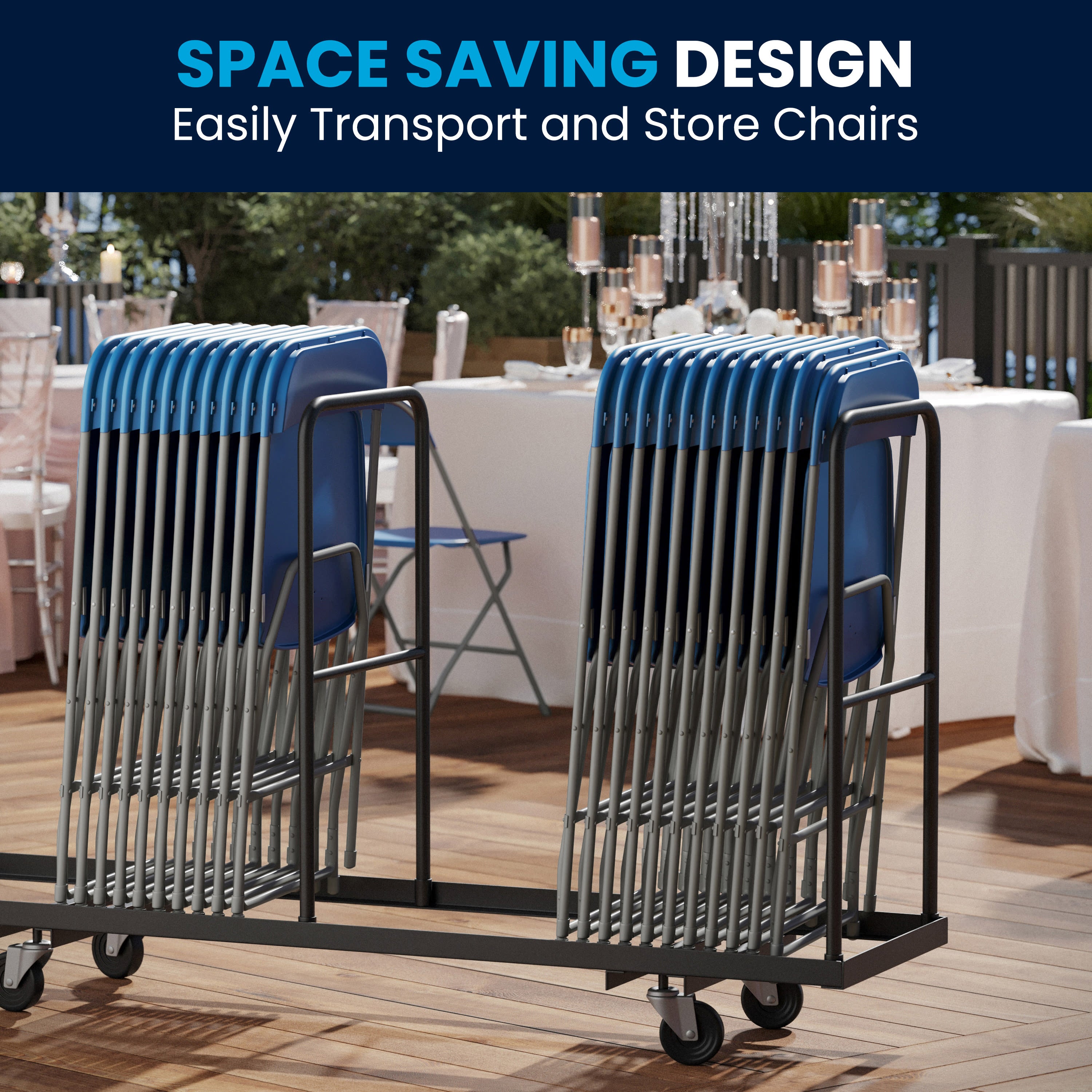 Series Plastic Folding Chair - 650LB Weight Capacity