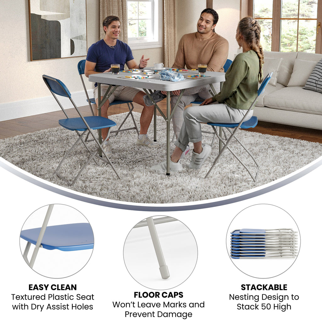 Series Plastic Folding Chair - 650LB Weight Capacity