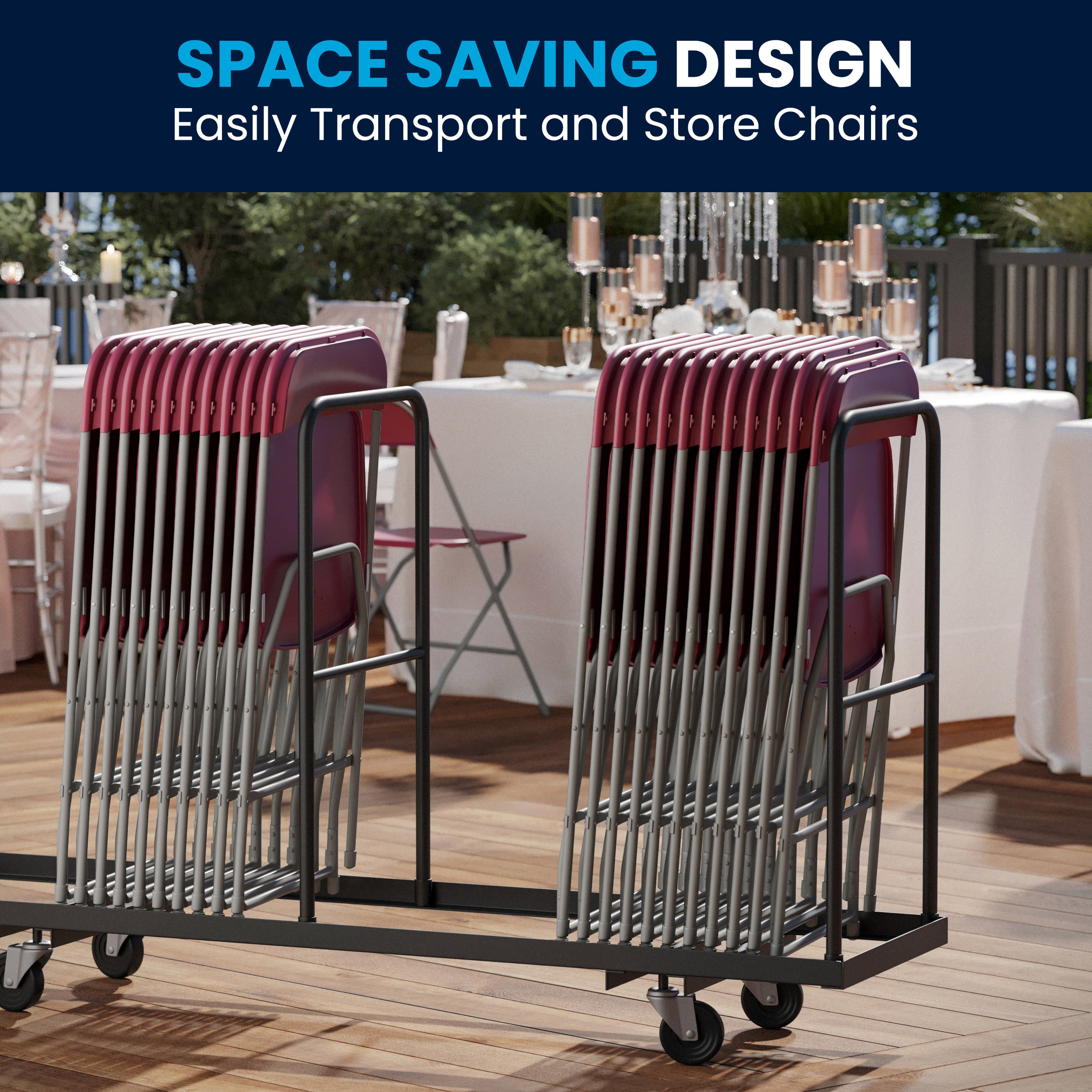 Series Plastic Folding Chair - 650LB Weight Capacity