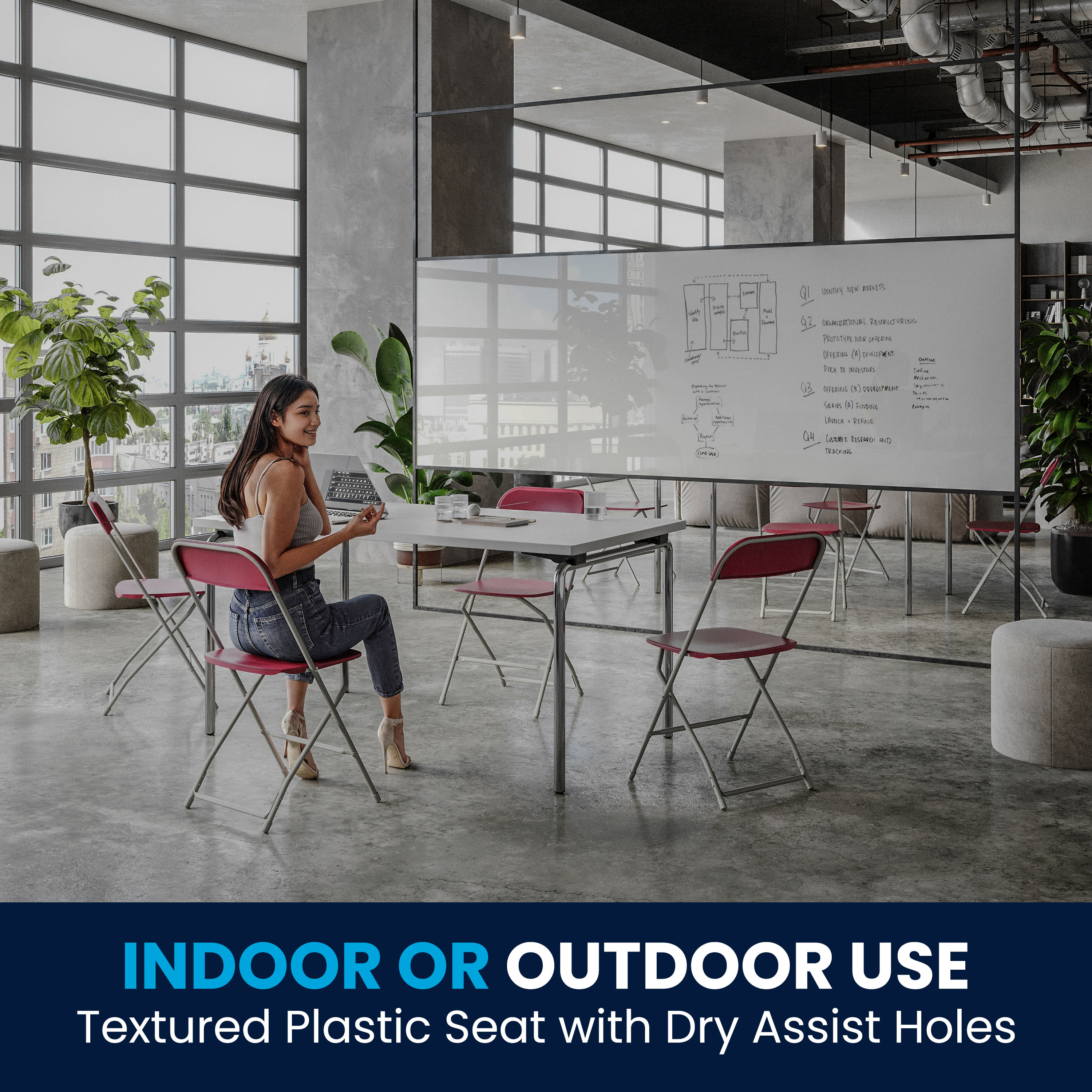 Series Plastic Folding Chair - 650LB Weight Capacity