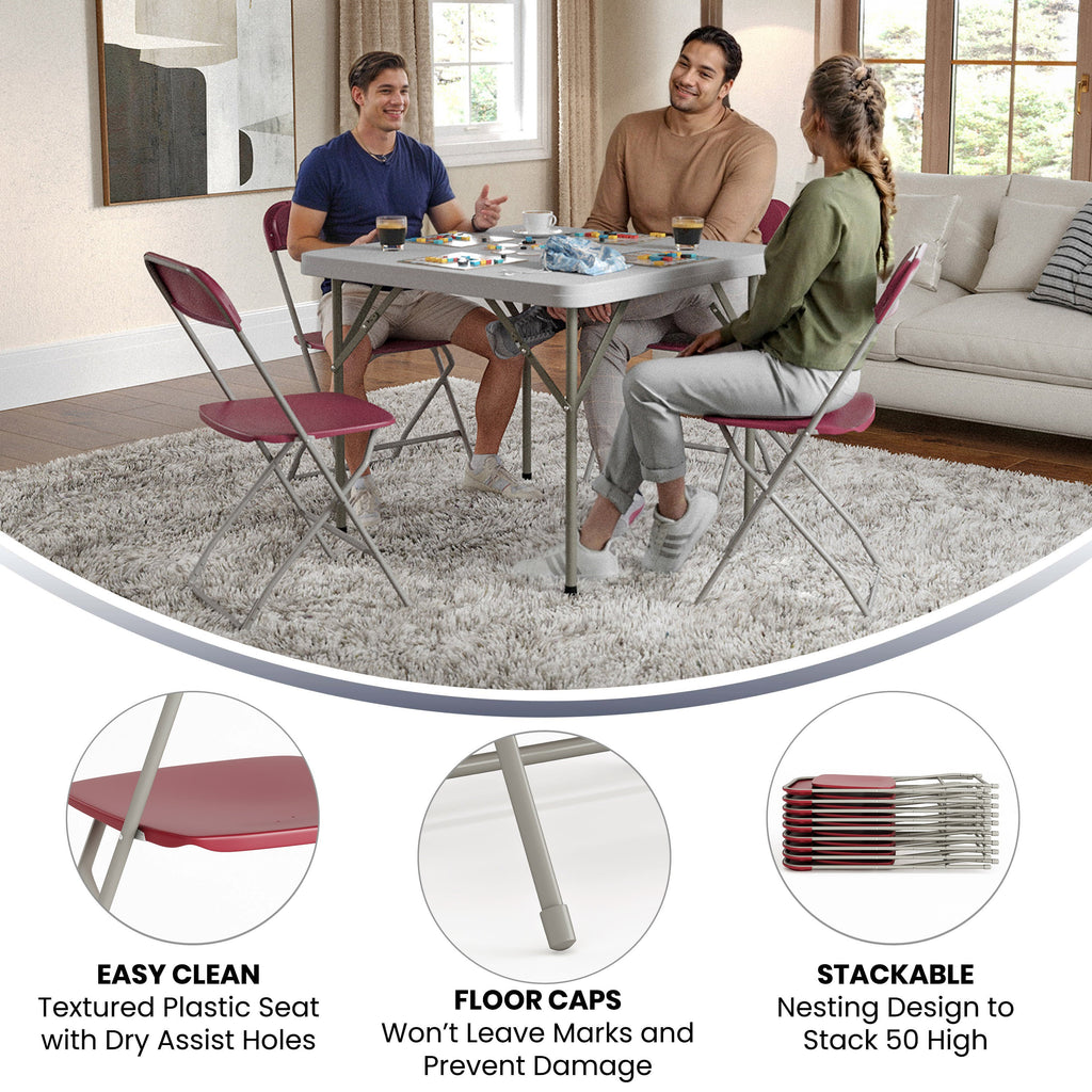 Series Plastic Folding Chair - 650LB Weight Capacity