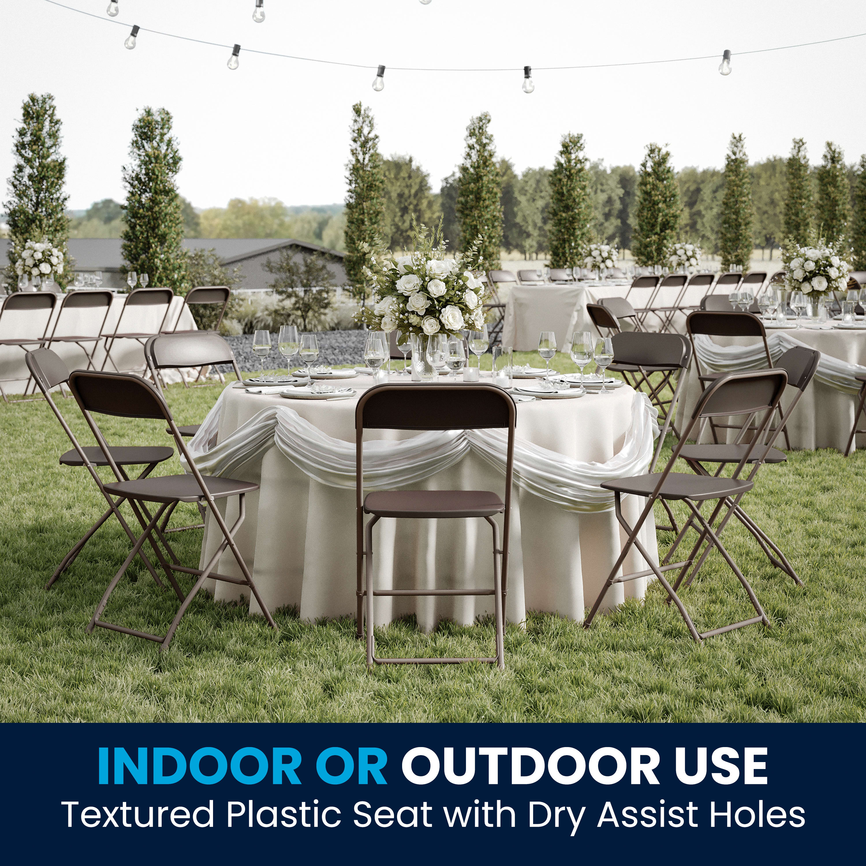 Series Plastic Folding Chair - 650LB Weight Capacity