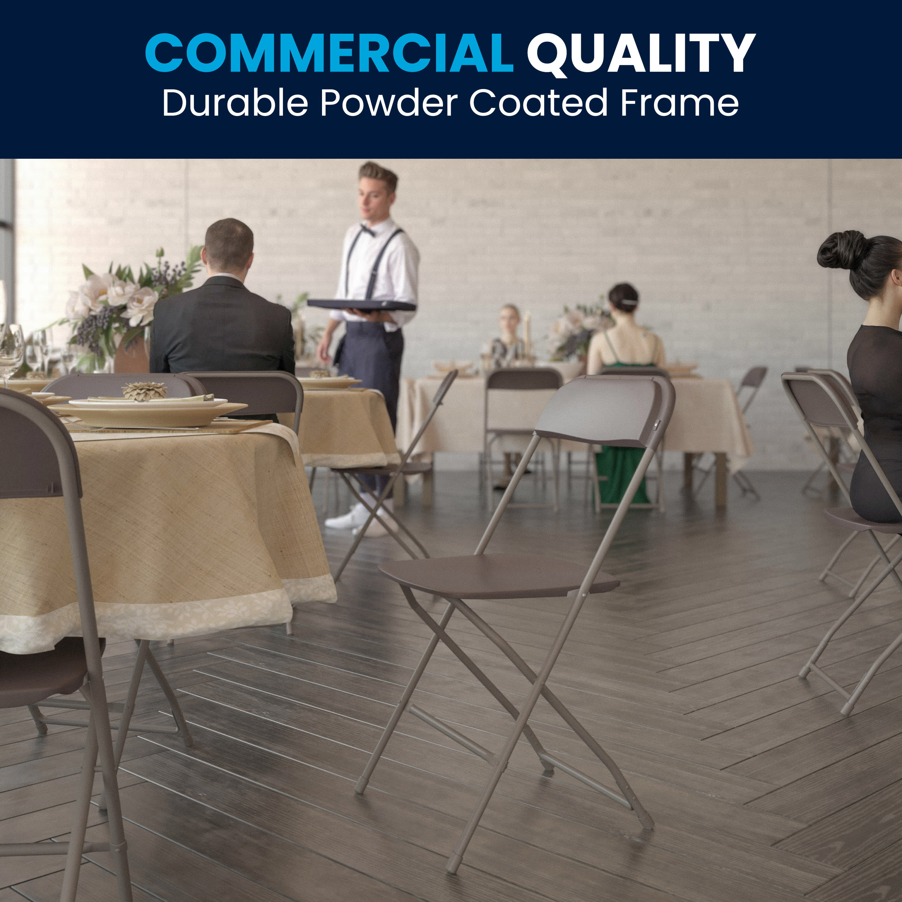 Series Plastic Folding Chair - 650LB Weight Capacity