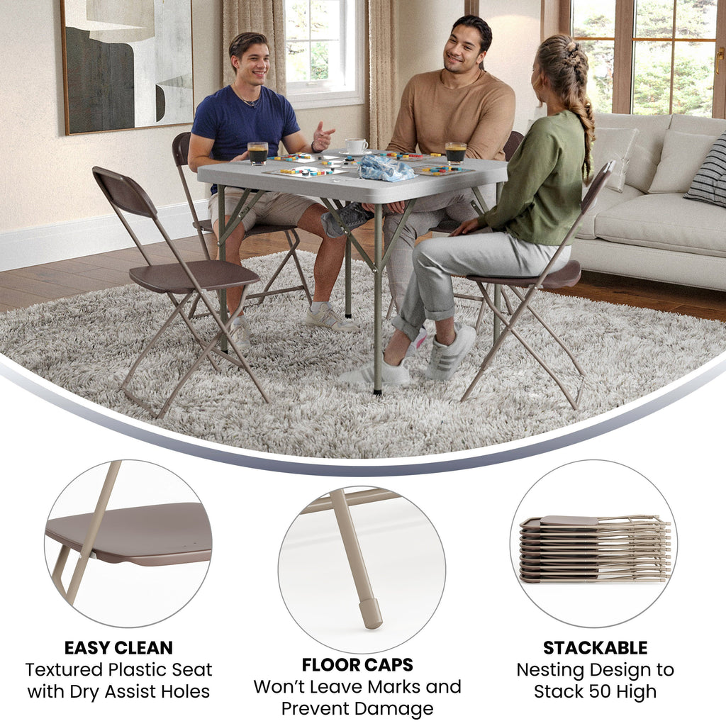 Series Plastic Folding Chair - 650LB Weight Capacity