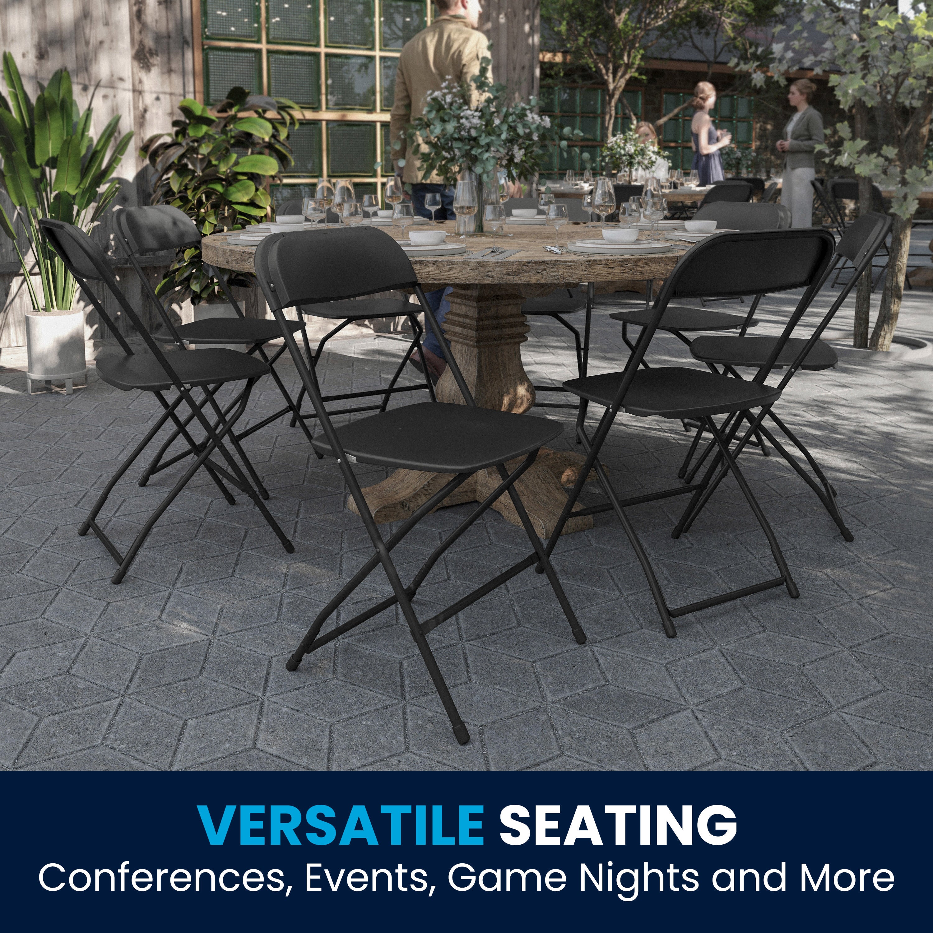 Series Plastic Folding Chair - 650LB Weight Capacity