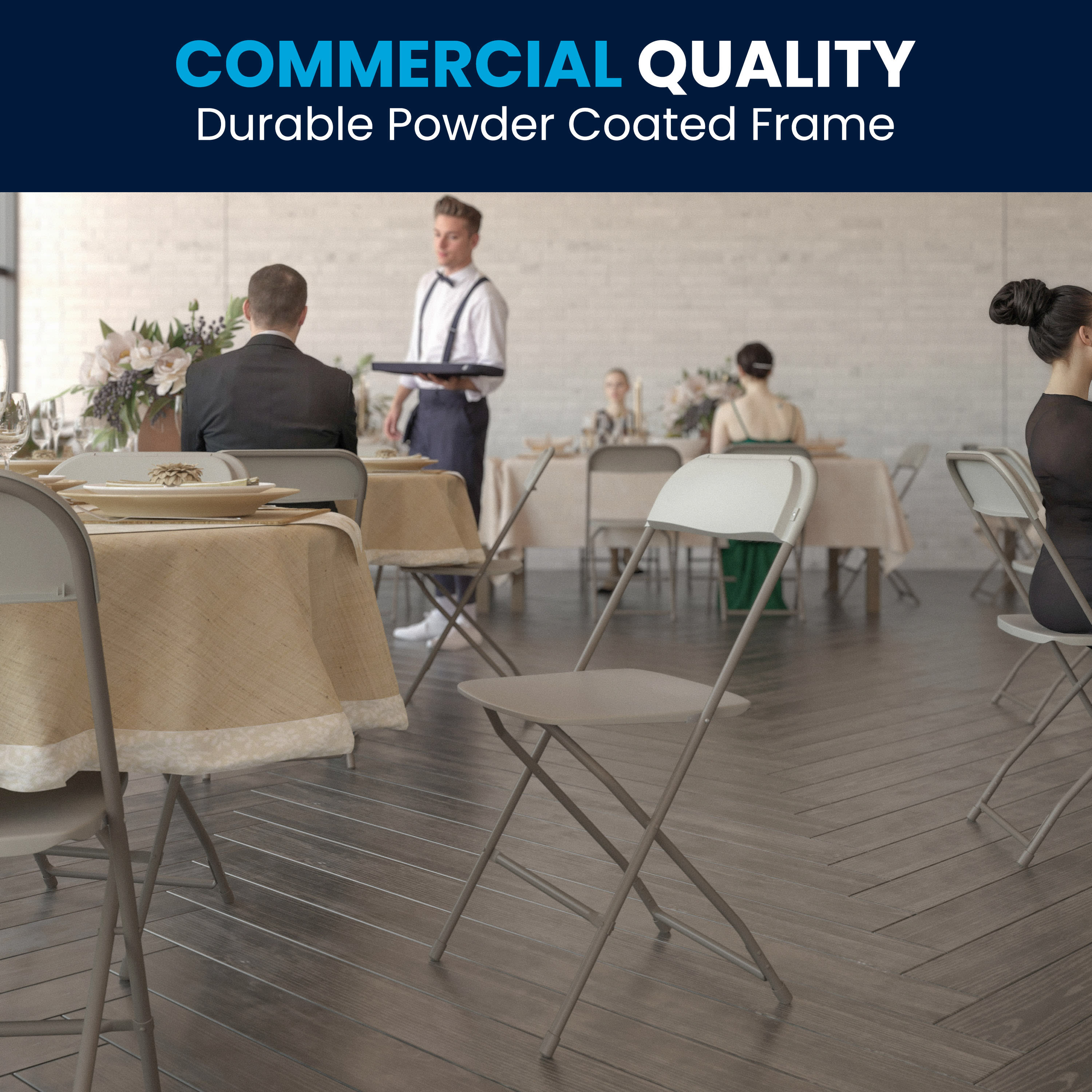 Series Plastic Folding Chair - 650LB Weight Capacity