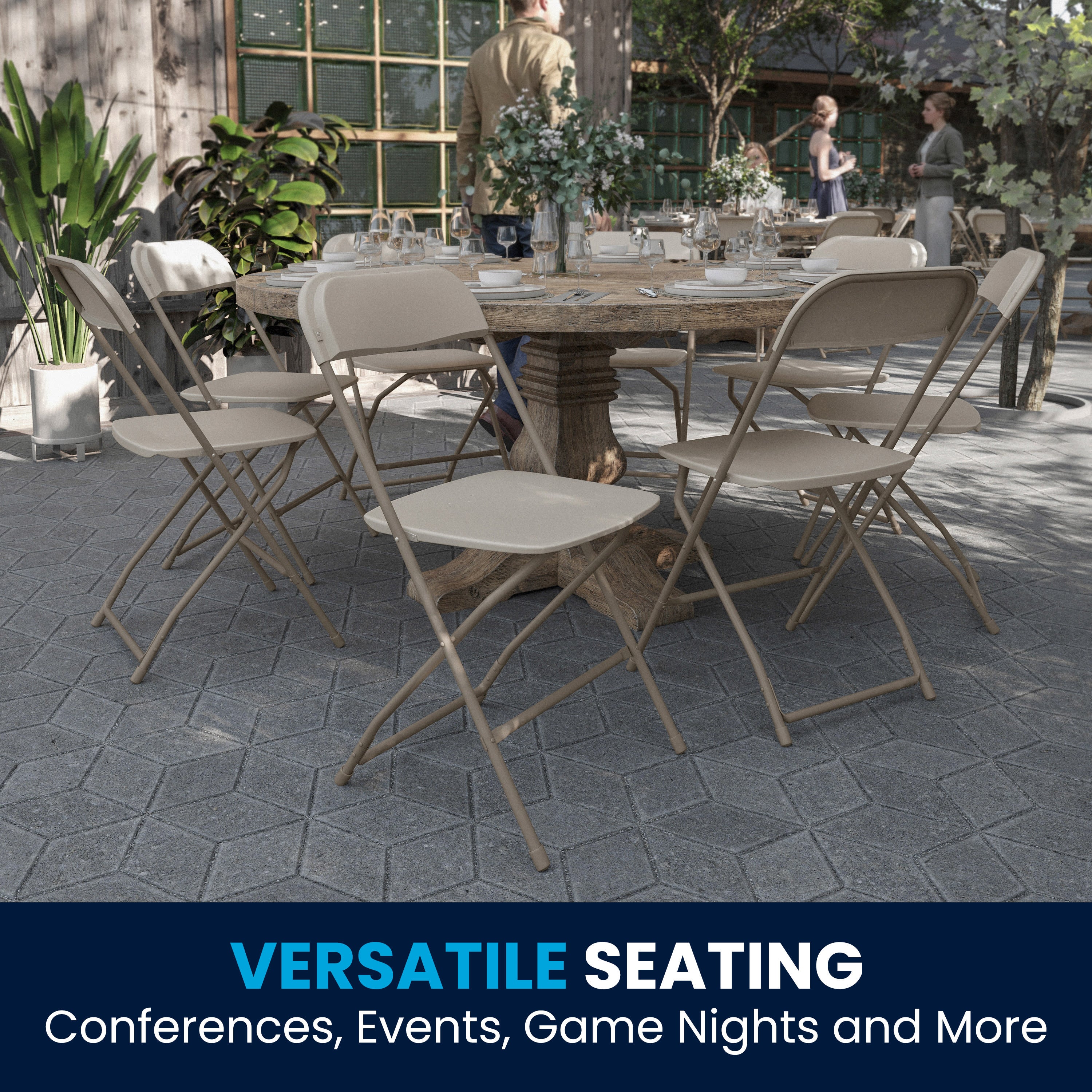 Series Plastic Folding Chair - 650LB Weight Capacity